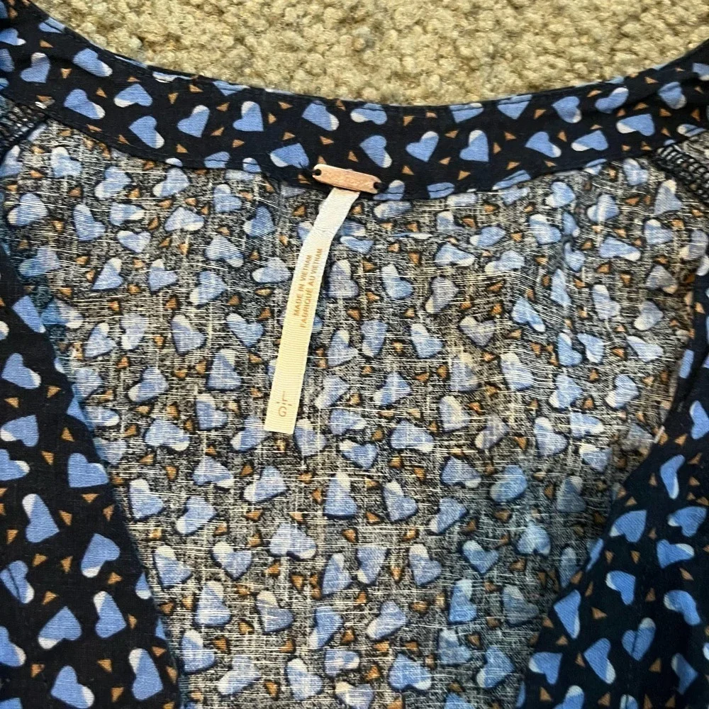 Free people havana‎ honey crop top hearts women’s size large